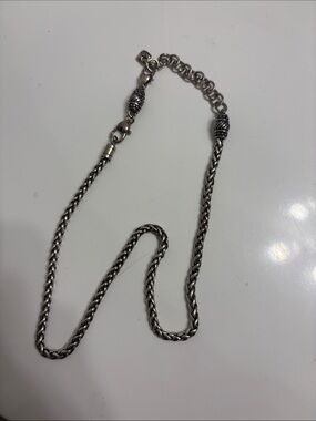 Silver tone Style Silver Rope Chain Necklace